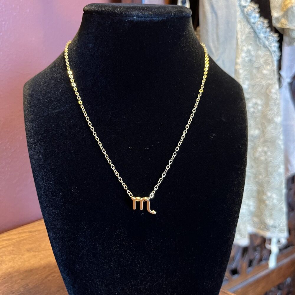Scorpio Gold Plated Necklace 16 in Whimsygoth Practical Magic Eccentric Zodiac